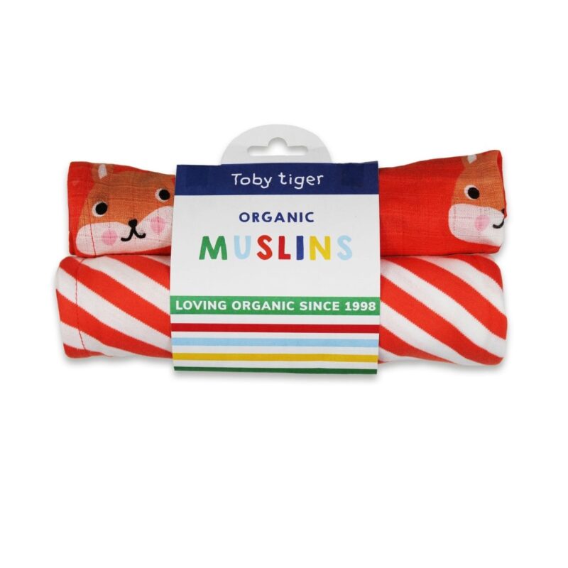 Organic Squirrel Print 2 Pack Muslins