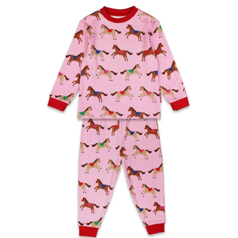 Organic Pink Horse and Pony Print Pyjamas