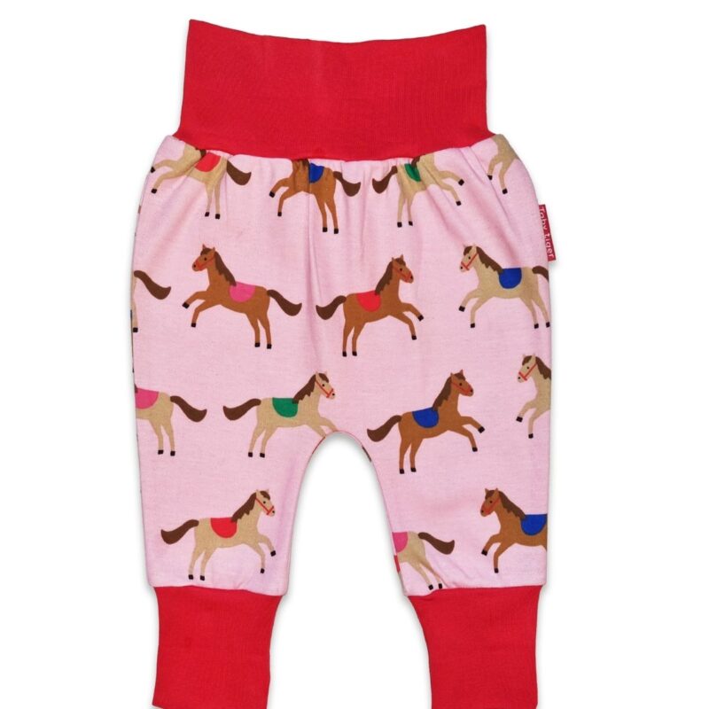 Organic Pink Horse and Pony Print Yoga Pants