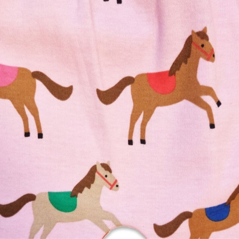 Organic Pink Horse and Pony Print Yoga Pants - Image 3