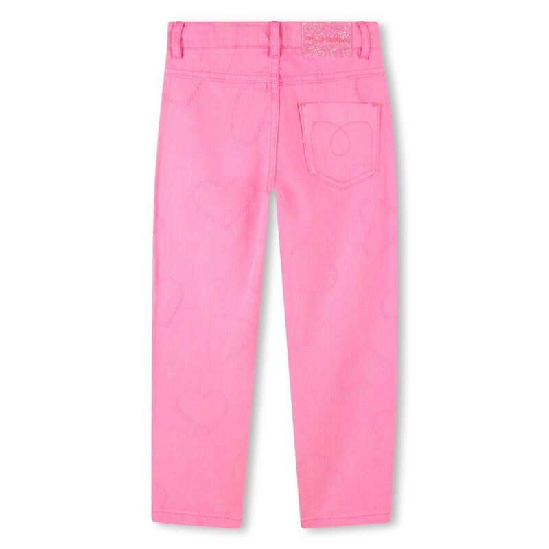 Heart Embroidered PinkTrousers - Image 2