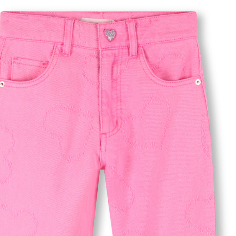 Heart Embroidered PinkTrousers - Image 3
