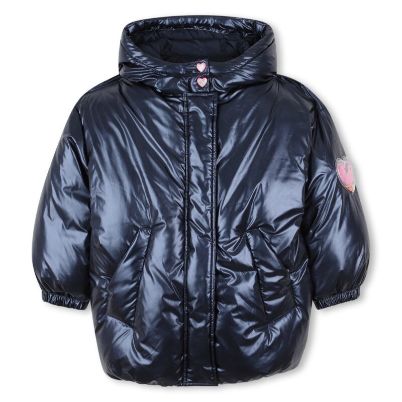 Navy Hooded Down Jacket
