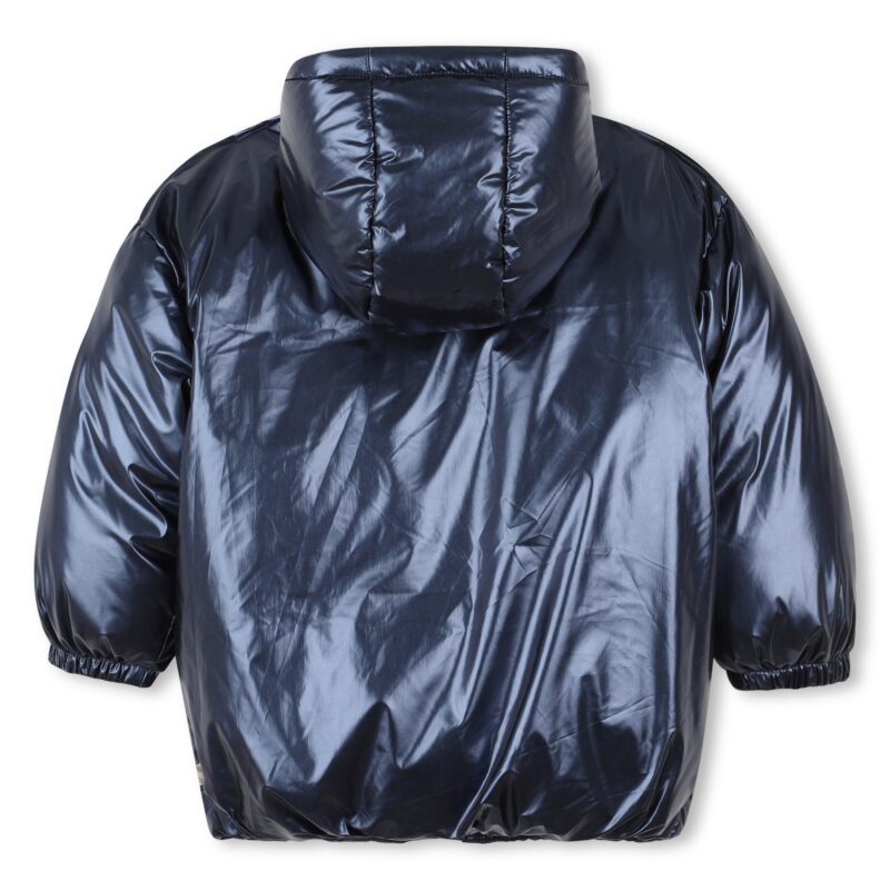 Navy Hooded Down Jacket - Image 2