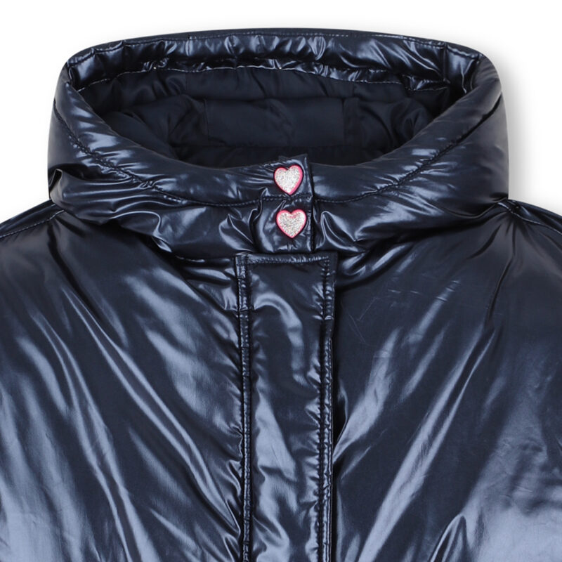 Navy Hooded Down Jacket - Image 3