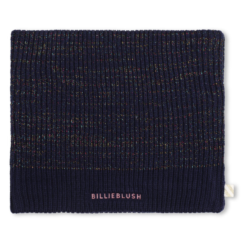 Navy Blue Knitted Snood – Glitter Detail