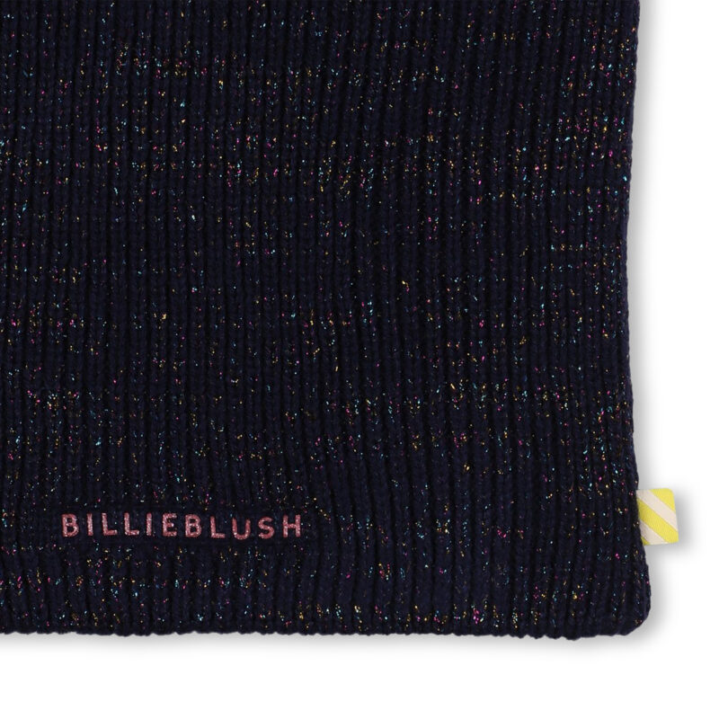Navy Blue Knitted Snood – Glitter Detail - Image 2