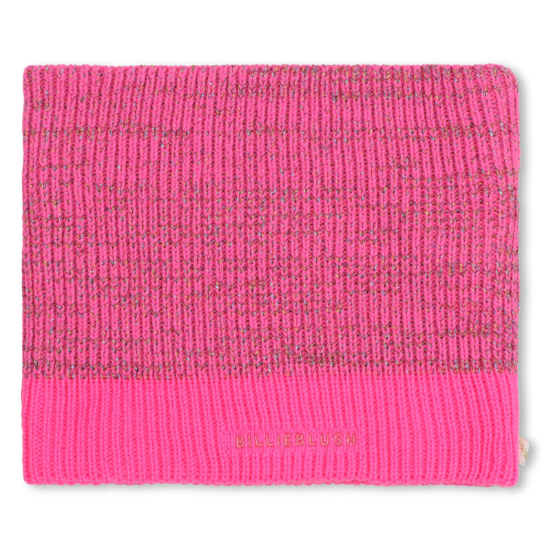 Pink Knitted Snood – Glitter Detail
