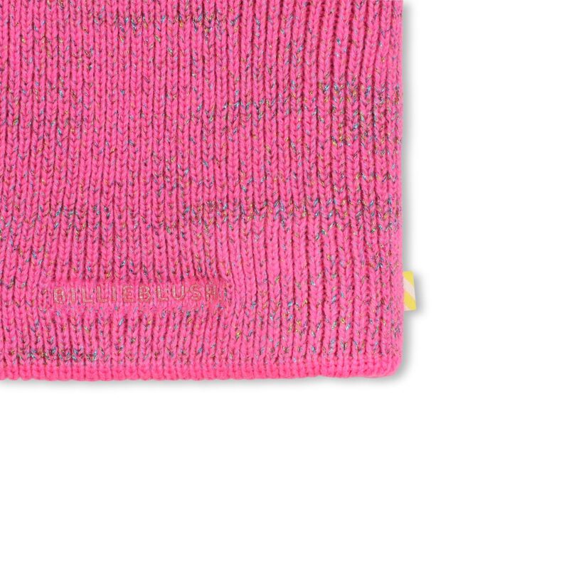 Pink Knitted Snood – Glitter Detail - Image 2