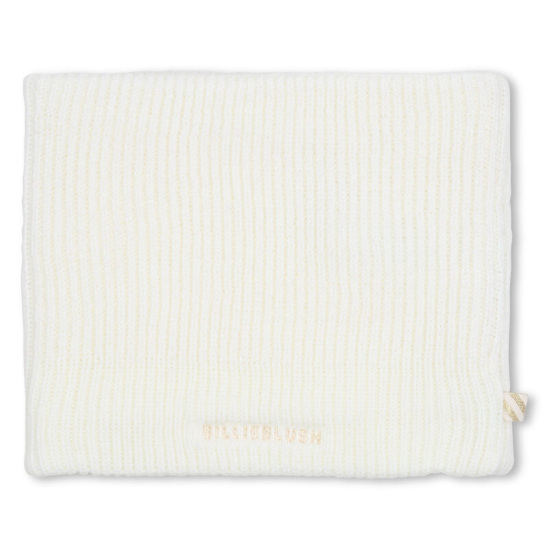 White Knitted Snood – Glitter Detail