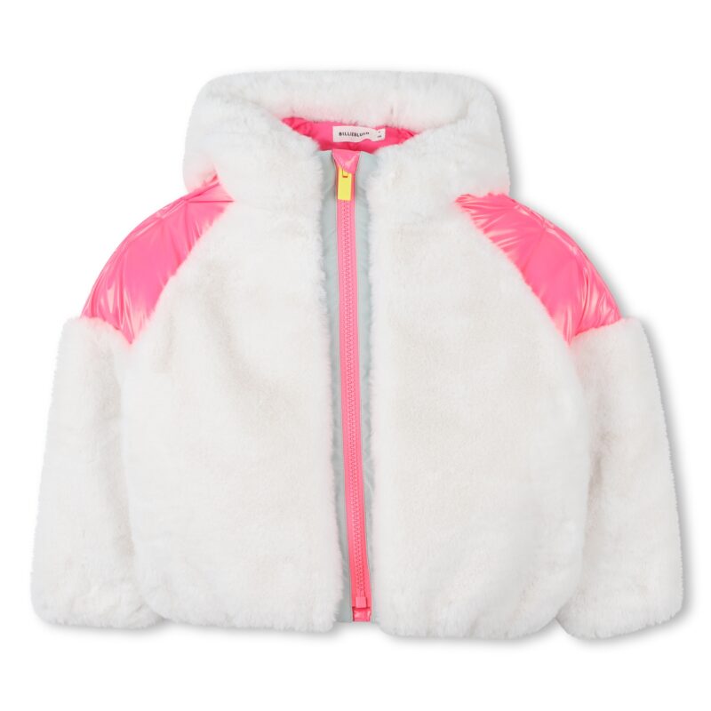 Fluffy Fleece Coat With Hood