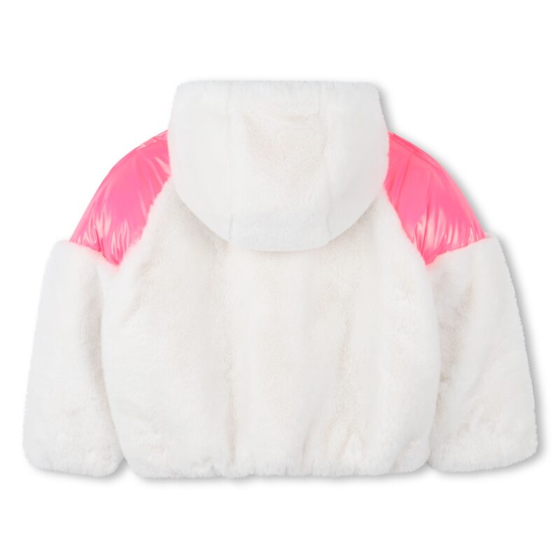 Fluffy Fleece Coat With Hood - Image 2