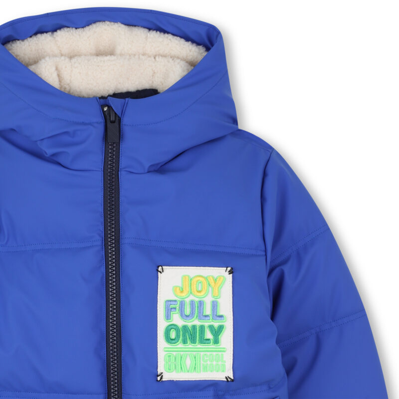 Blue Fanion Hooded down jacket - Image 3