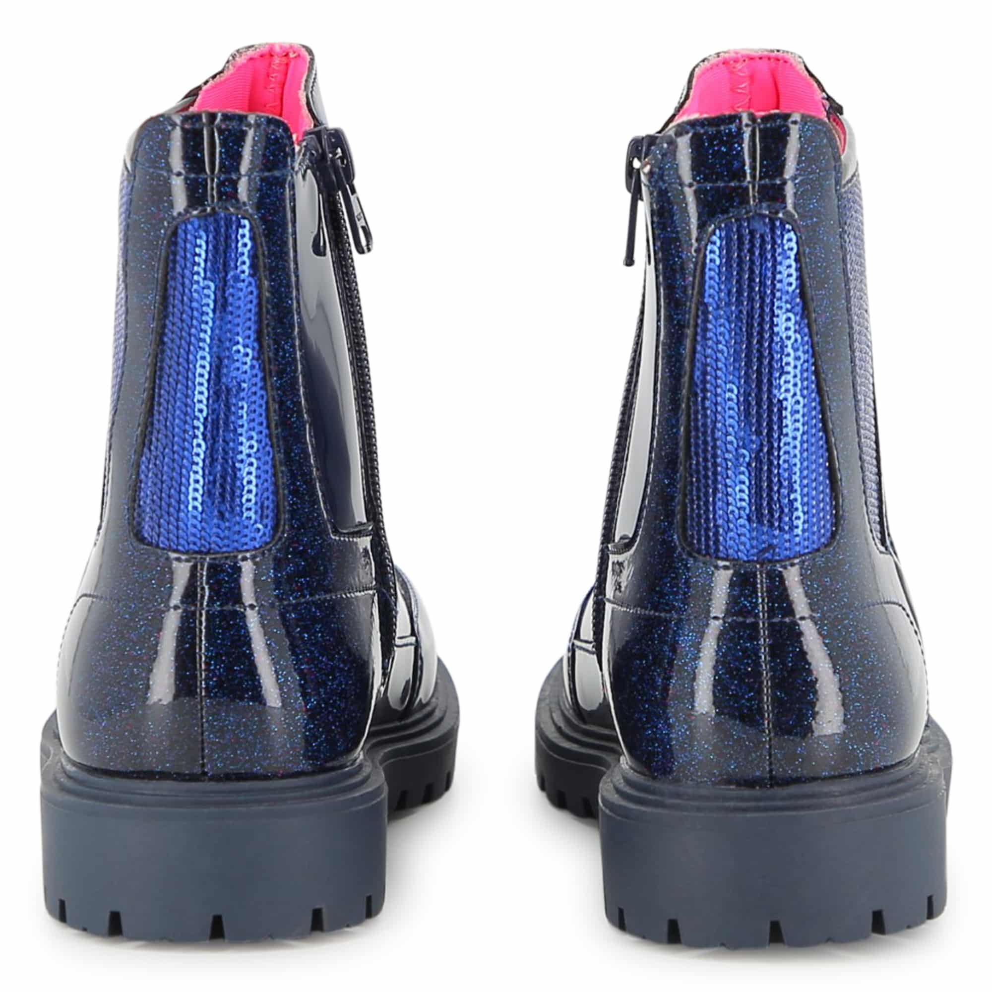 Blue Sequin ankle boots - Image 2