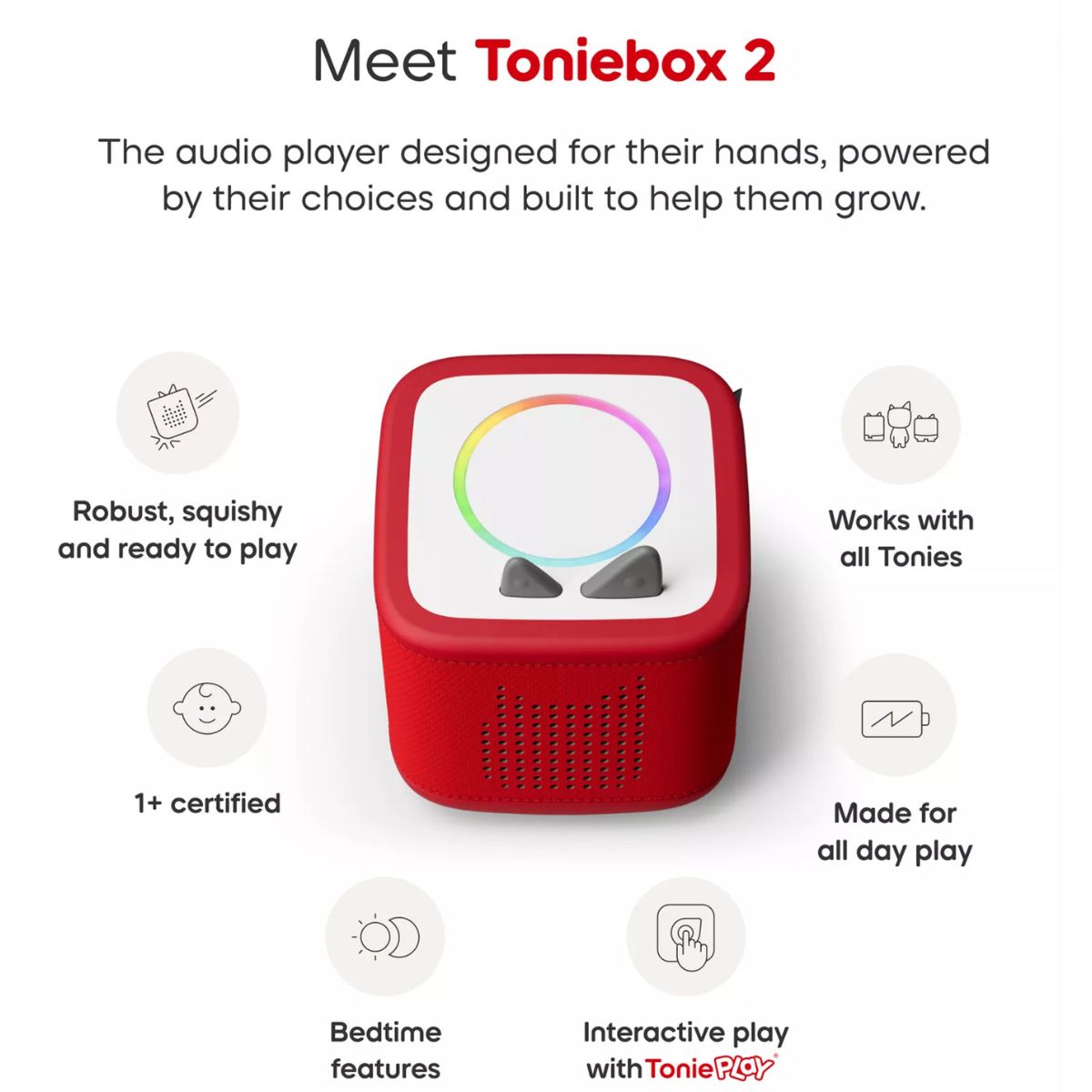 Toniebox 2 Play Set Red with Paw Patrol Chase, Game and Controller - Image 2