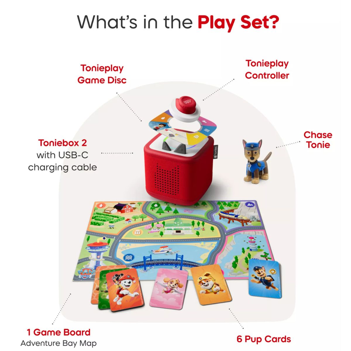 Toniebox 2 Play Set Red with Paw Patrol Chase, Game and Controller - Image 4