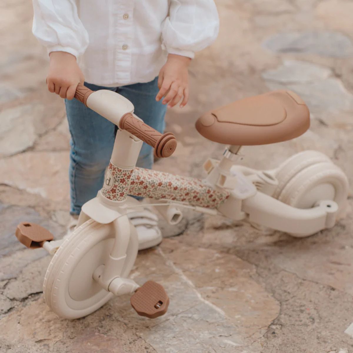 4 in 1 Tricycle With Push Bar Sunny Flower - Image 3