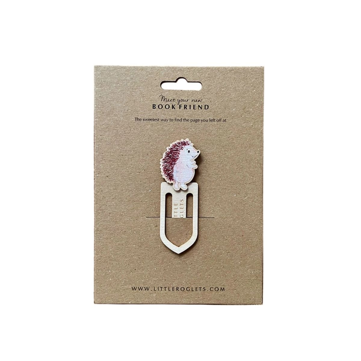 Hedgehog Wooden Bookmark