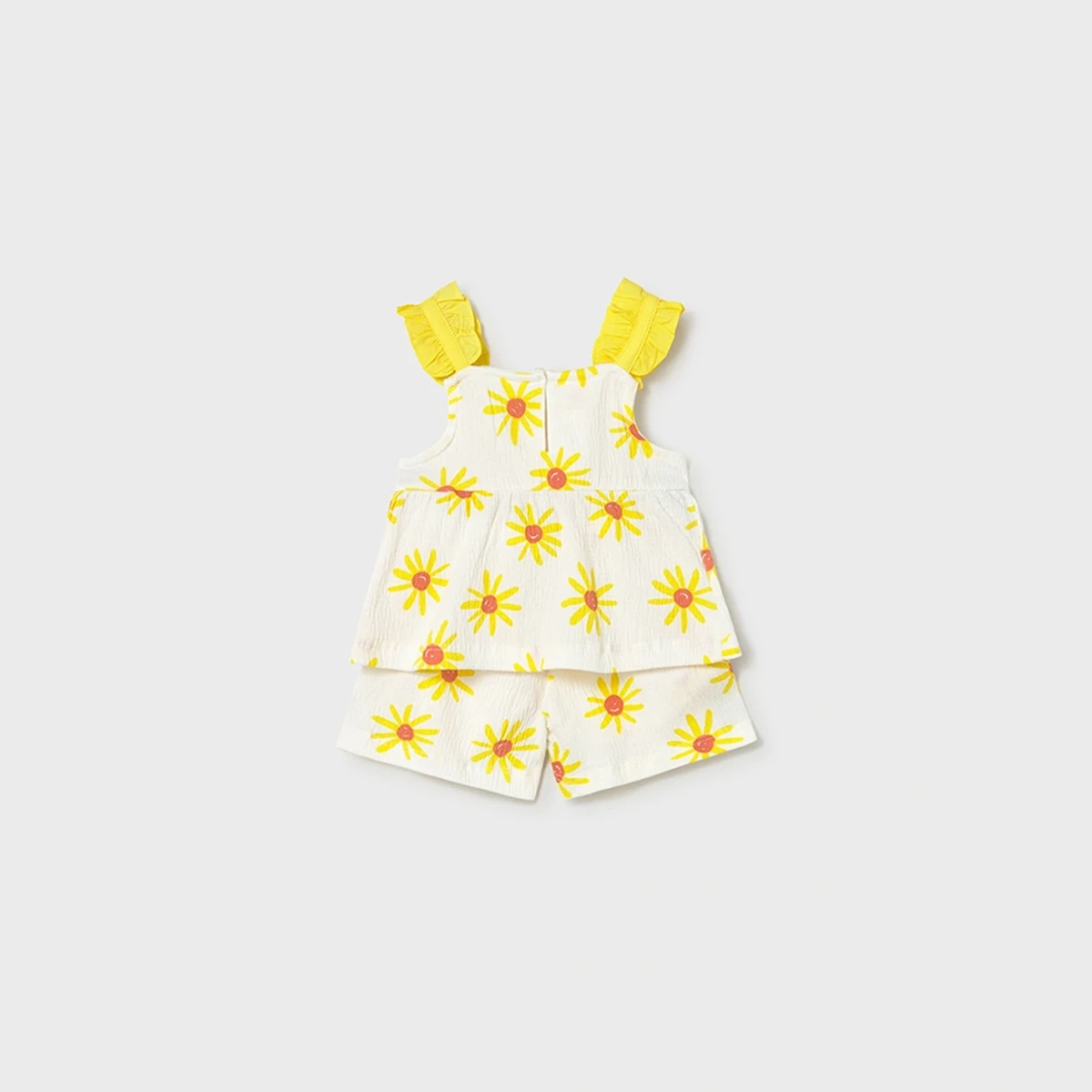 Yellow Daisy Bambula Shorts Set - Image 2