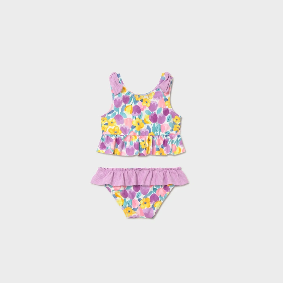 2-piece Lilac Flowers Print Swimwear set - Image 2