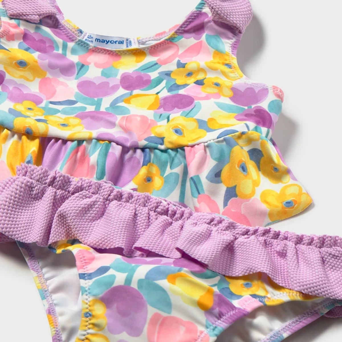 2-piece Lilac Flowers Print Swimwear set - Image 3