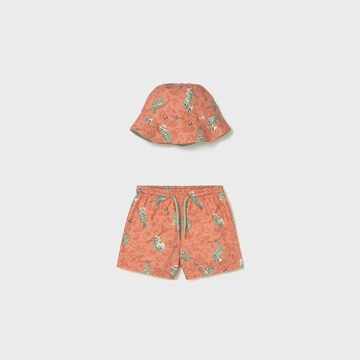 Swim Shorts With Bucket Hat Clay