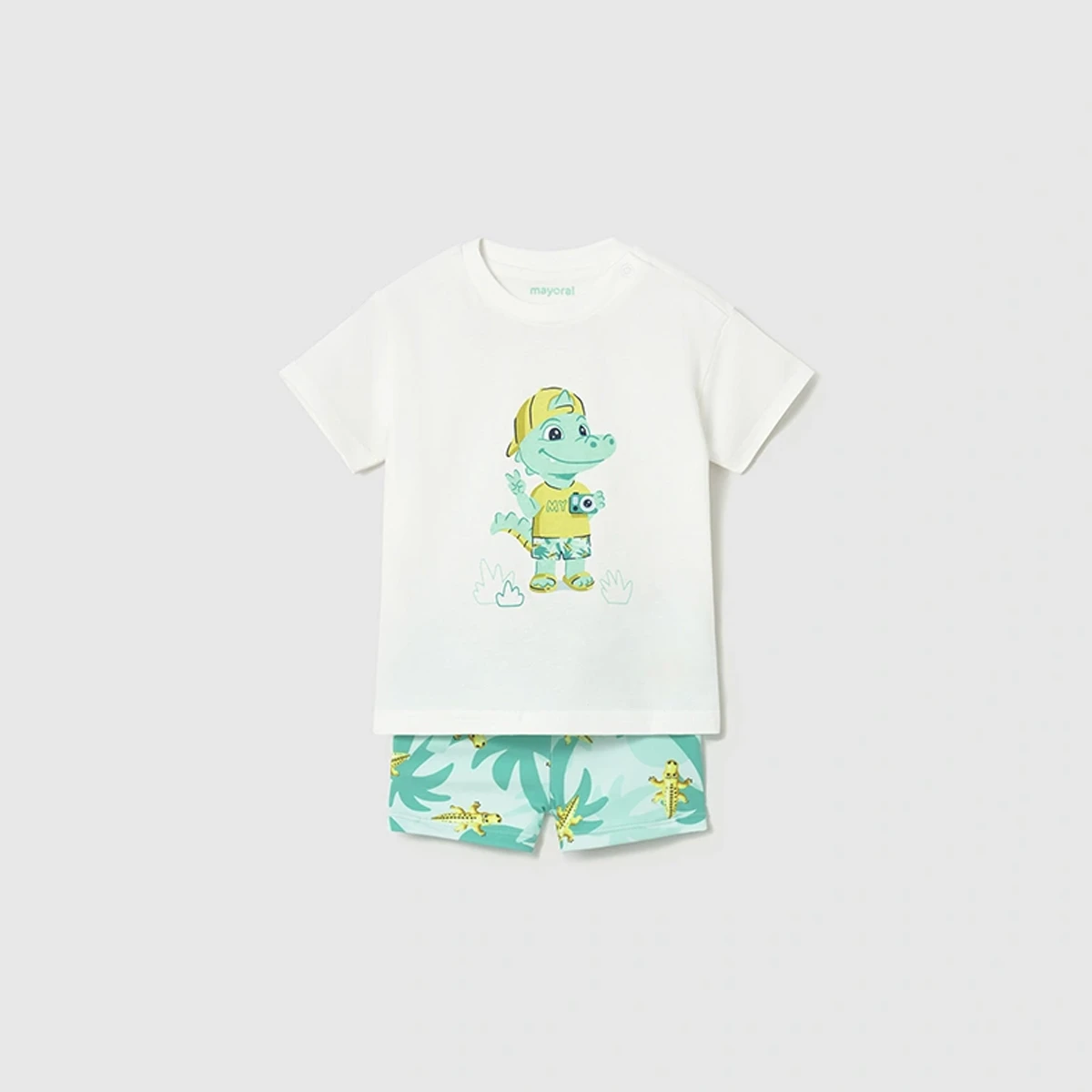 Crocodile Swimsuit Set With T-shirt