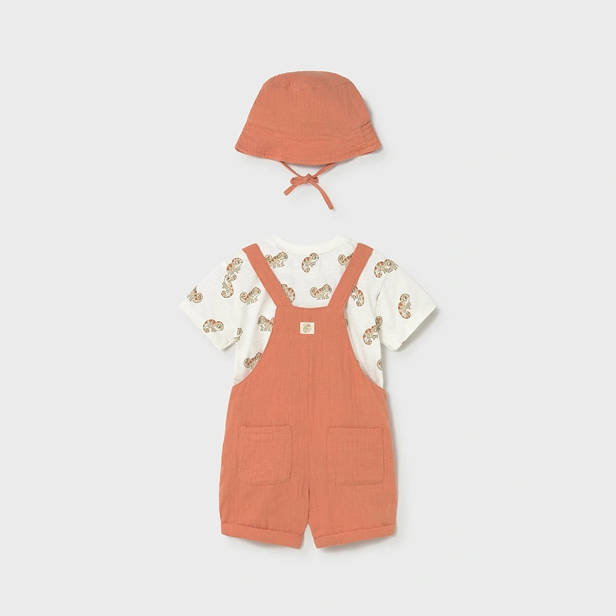Orange Dungaree 3 Piece Set - Image 2