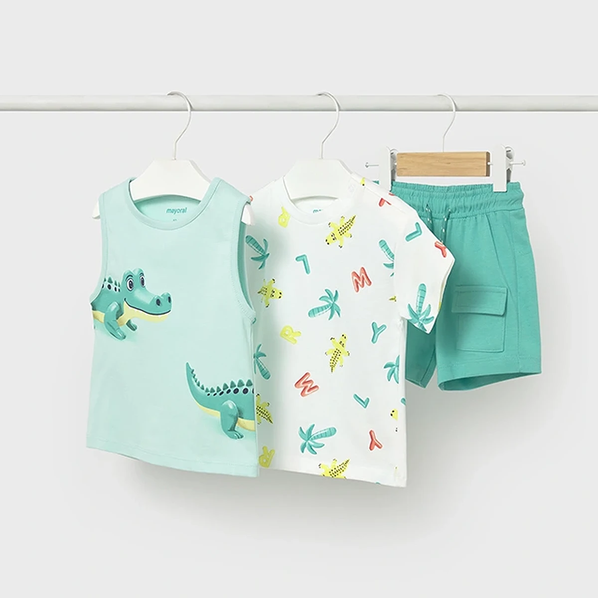 3 piece set Turquoise Croc