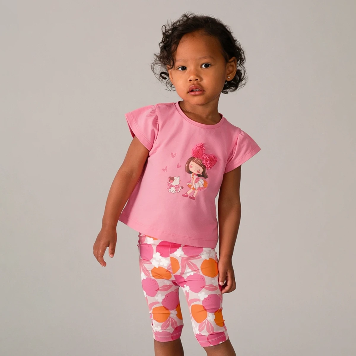 Doll and Cat Pink Leggins Set - Image 6