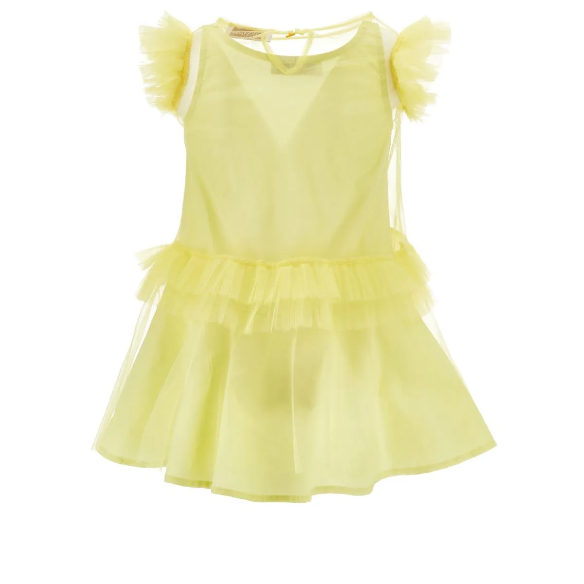 Girls Tulle Dress in Yellow