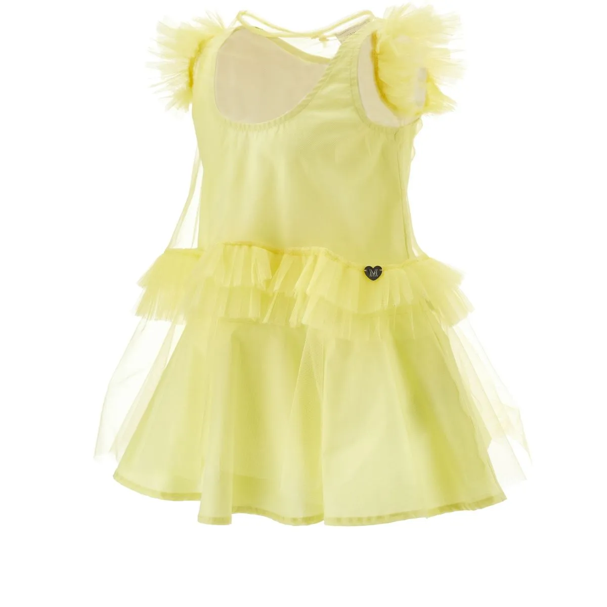 Girls Tulle Dress in Yellow - Image 2