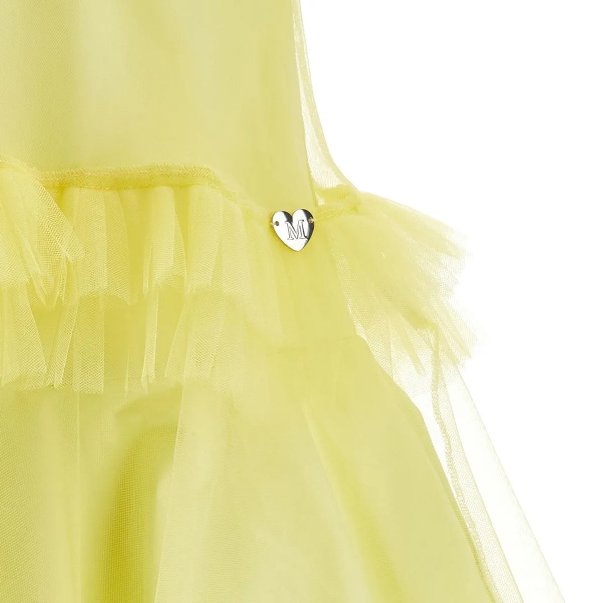 Girls Tulle Dress in Yellow - Image 3
