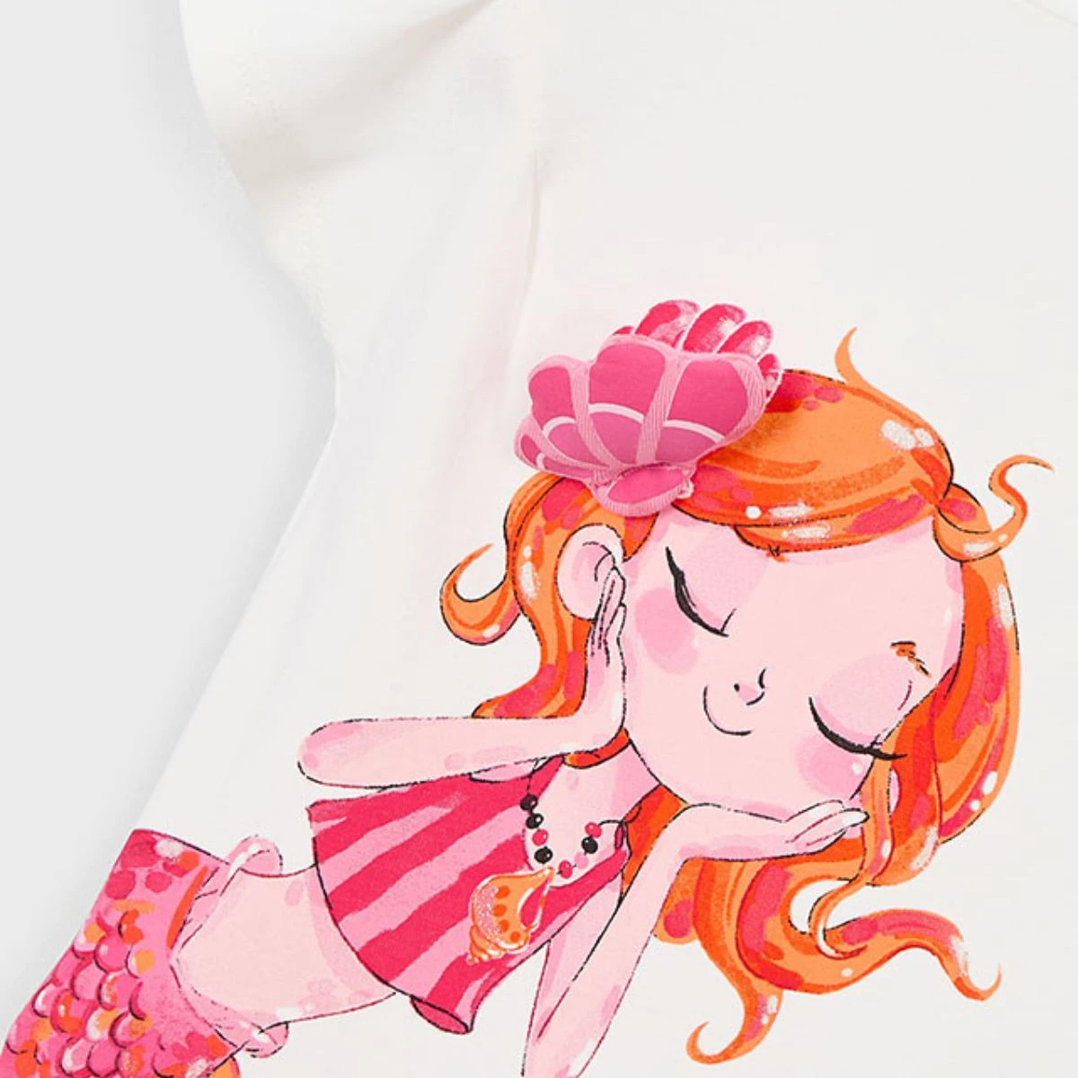 Mermaid Print Cotton T-Shirt Set - Image 4
