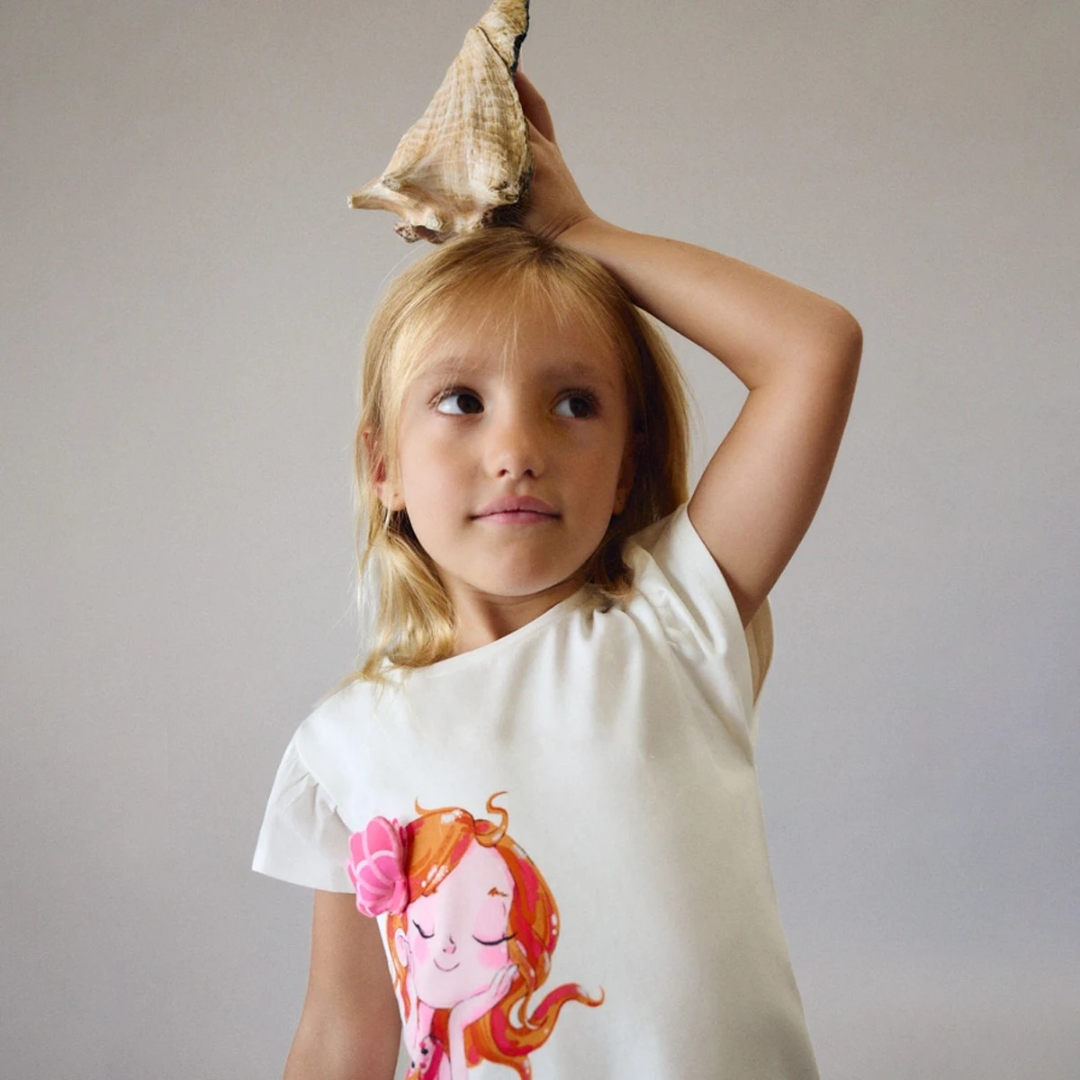 Mermaid Print Cotton T-Shirt Set - Image 8