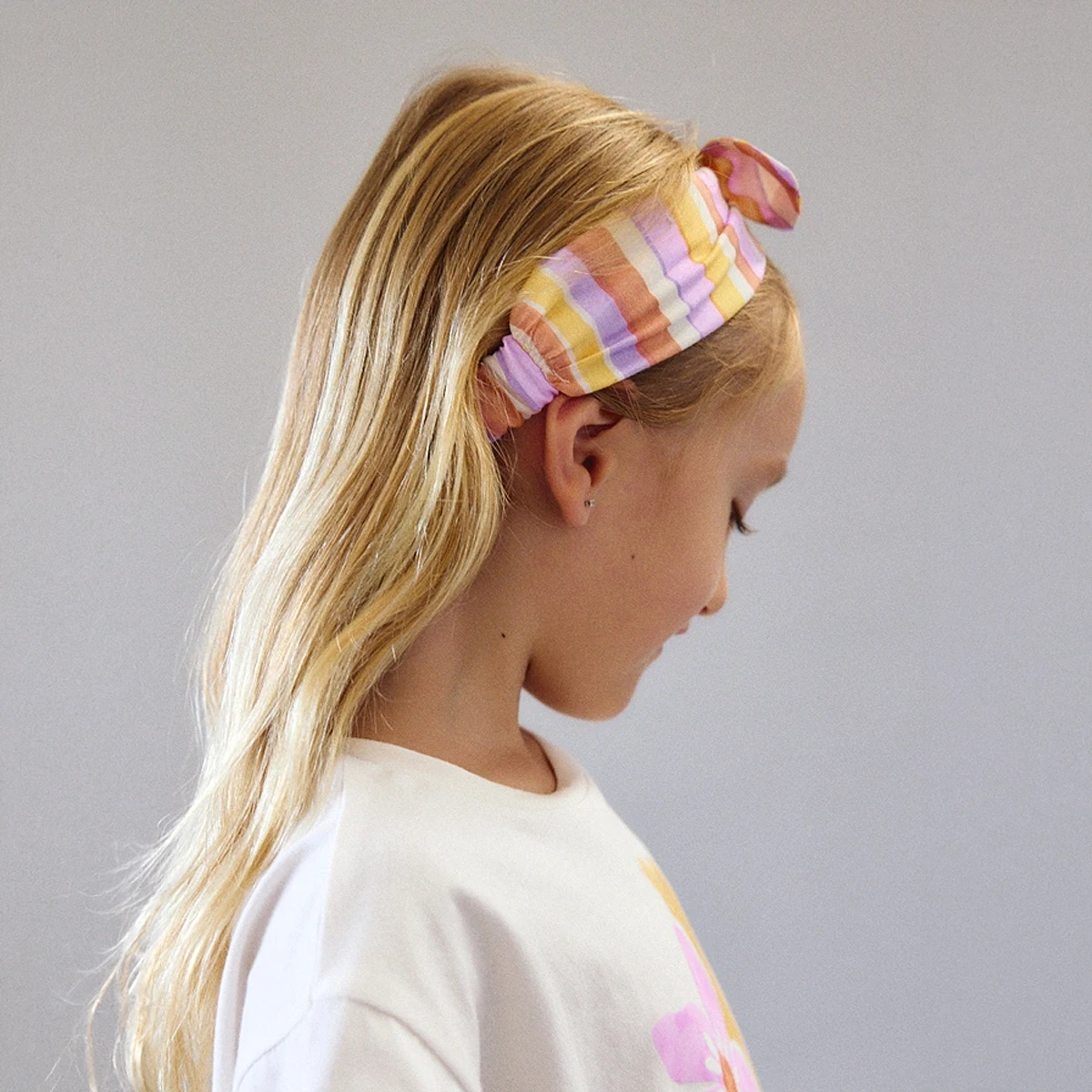 T-shirt Short Sleeve with Striped Hair Band - Image 5