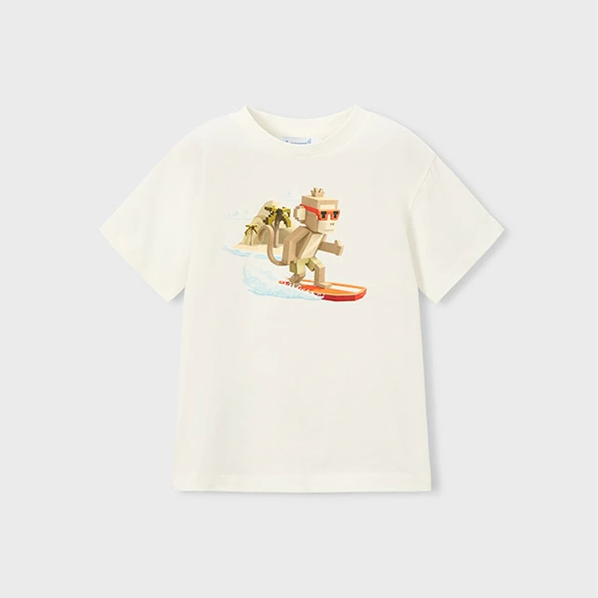 Surfing Monkey Cream T-Shirt