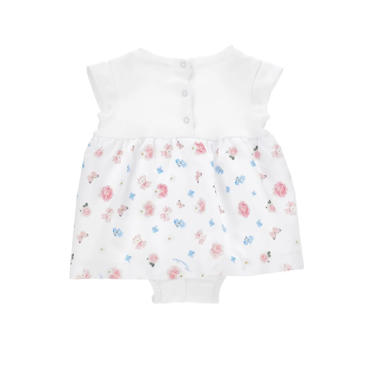 Cotton Romper With Little Roses and Butterflies - Image 2