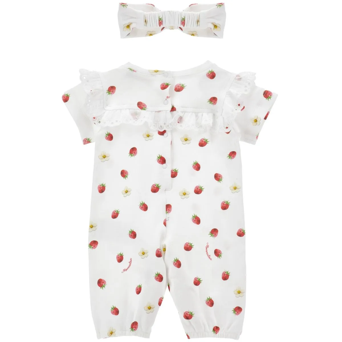 Strawberry and Lace Romper Set - Image 2