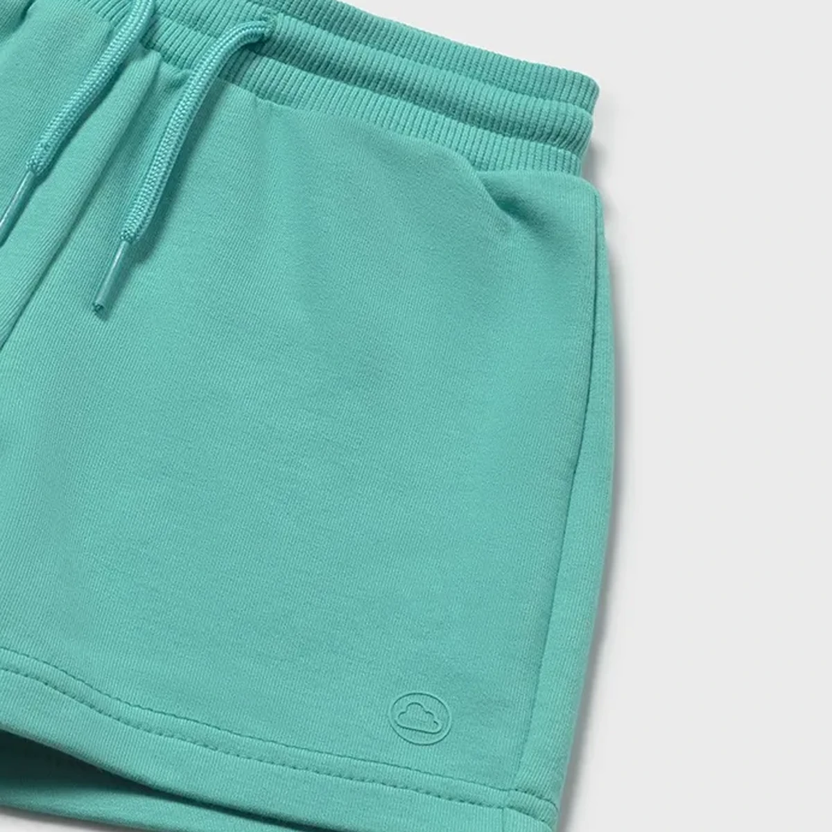 Turquoise Basic Fleece Shorts - Image 3
