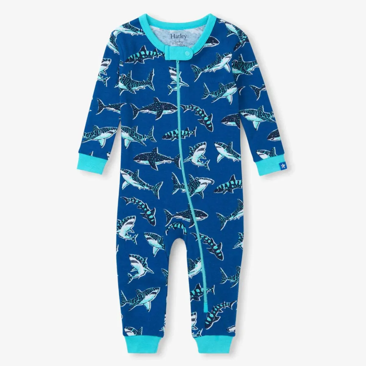 Baby Boys Patterned Sharks Cotton Sleeper