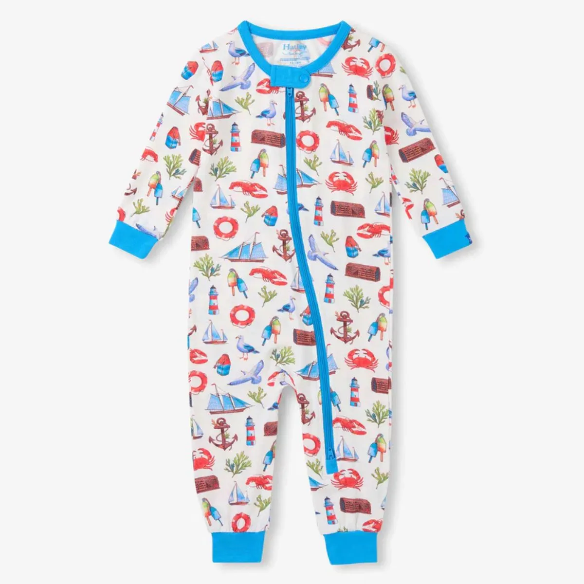 Baby Boys Painted Seascape Bamboo Sleeper