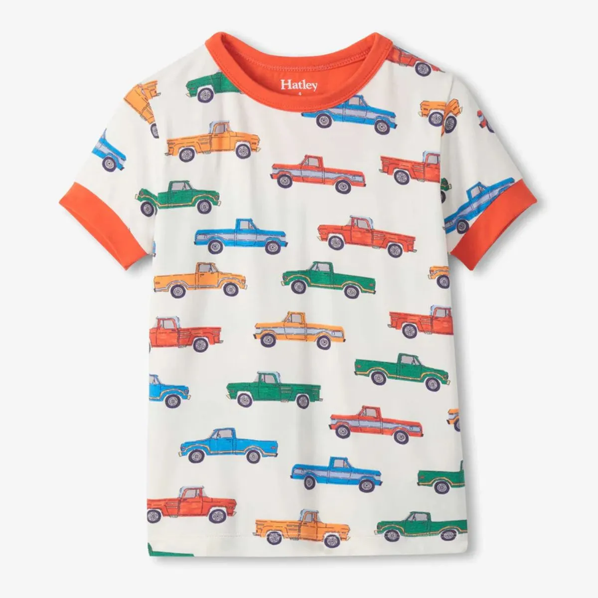 Boys Trucks Bamboo Short Pyjama Set - Image 2