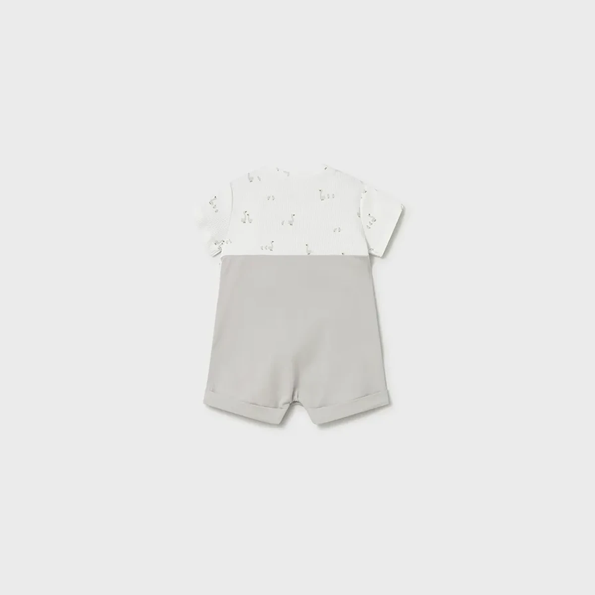 2-piece silver duck design short romper - Image 2