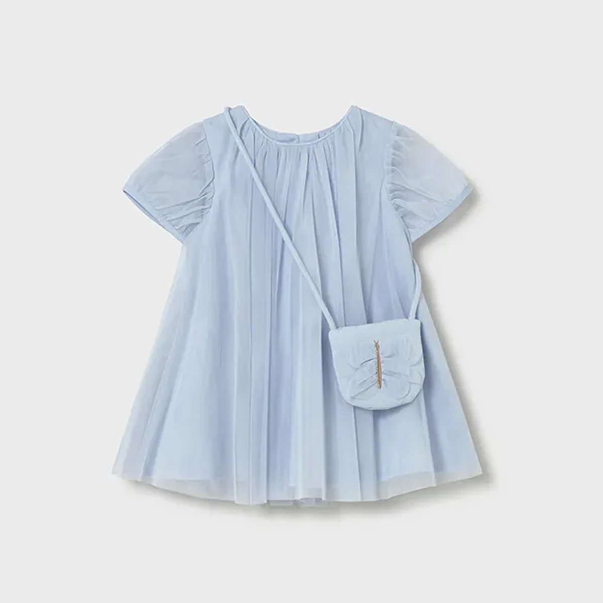 Tulle dress with bag sky