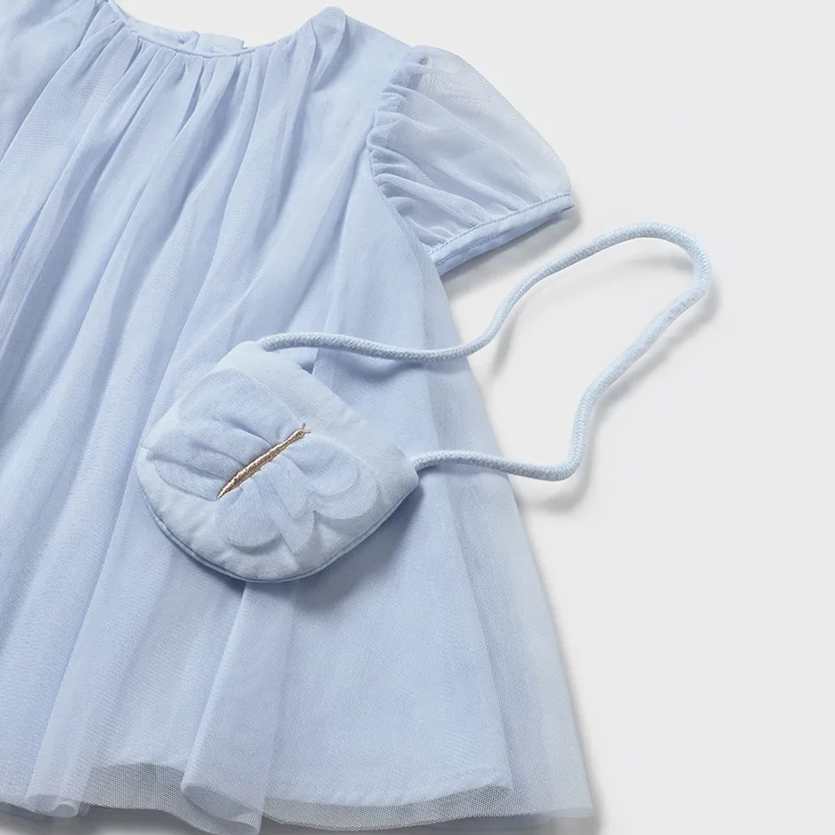 Tulle dress with bag sky - Image 3