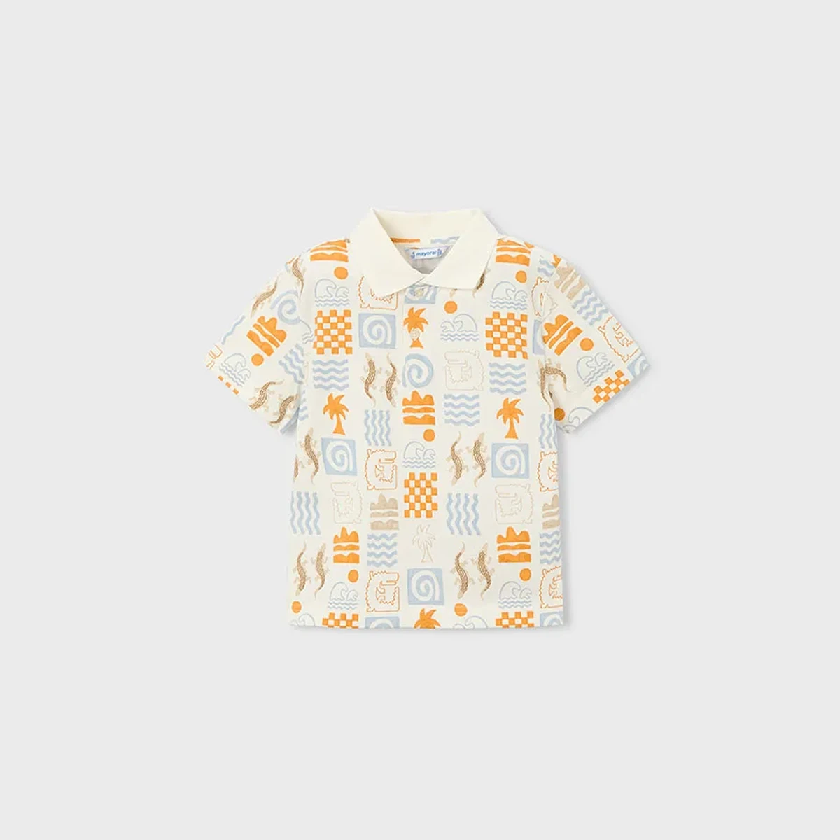 Creampeach hort sleeve polo