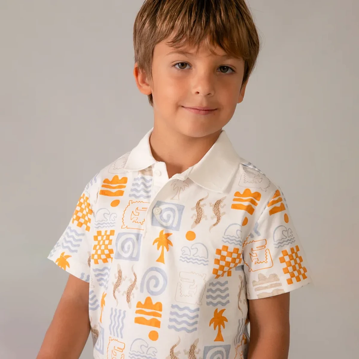 Creampeach hort sleeve polo - Image 6