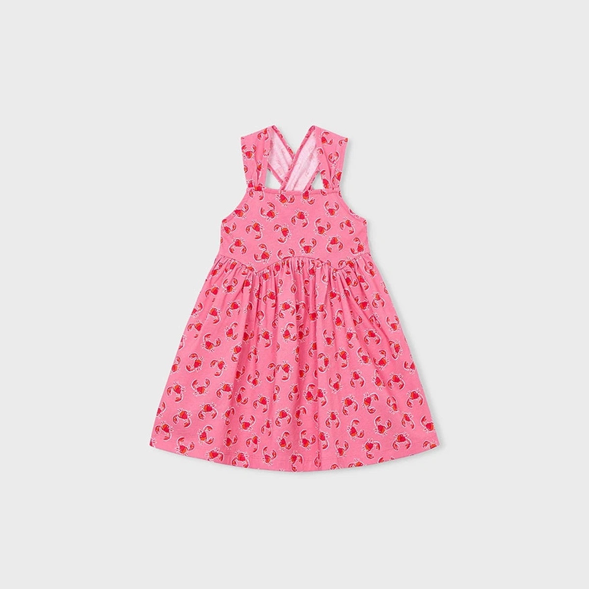 Printed dress Geranium - crab detail