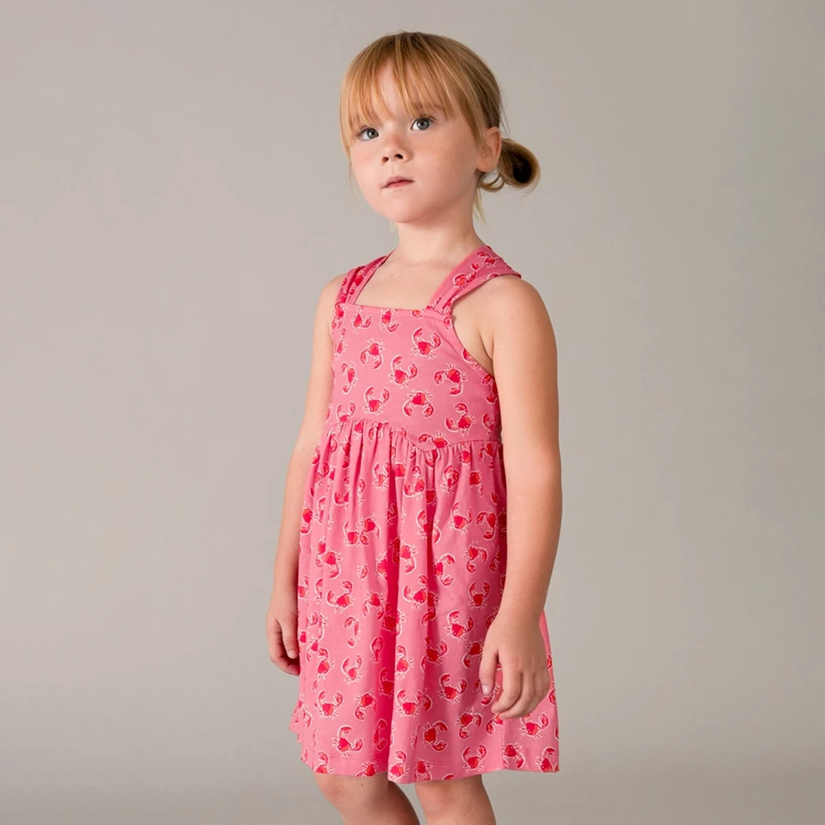 Printed dress Geranium - crab detail - Image 5